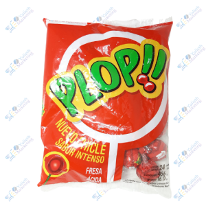 Confiteca Plop Chupetes Saborizados Fresa Acida Packx24u 480 g