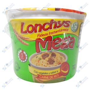 Mega Lonchys Fideo Instantáneo Carne 107 g