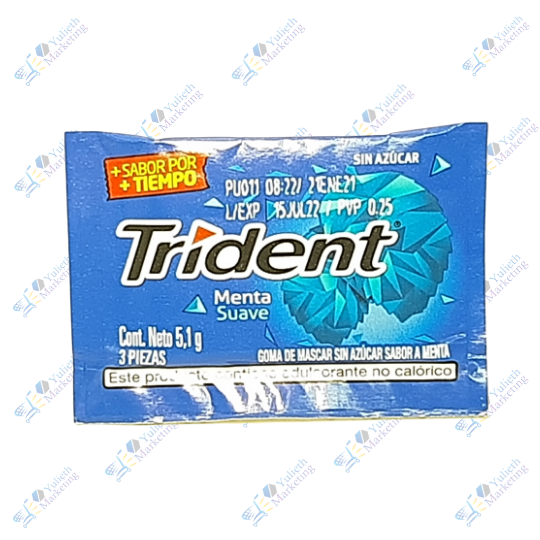 Trident Chicle Sin Azúcar Menta Packx3u 5.1 g