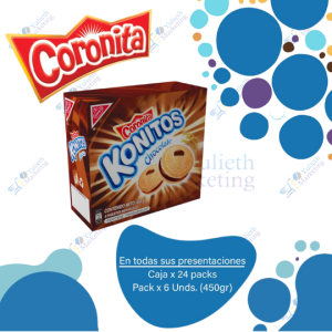 Nabisco Coronita Konitos Galletas de Chocolate EC 24X450g