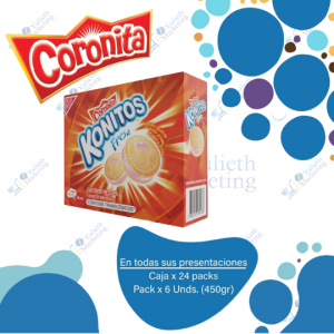 Nabisco Coronita Konitos Galletas de Fresa EC 24X450g